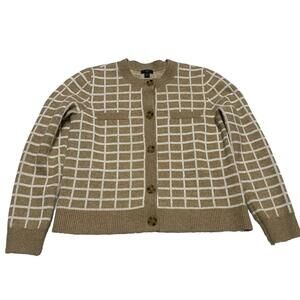 Ann Taylor Women’s Large Petite Beige Tan Sweater Jacket